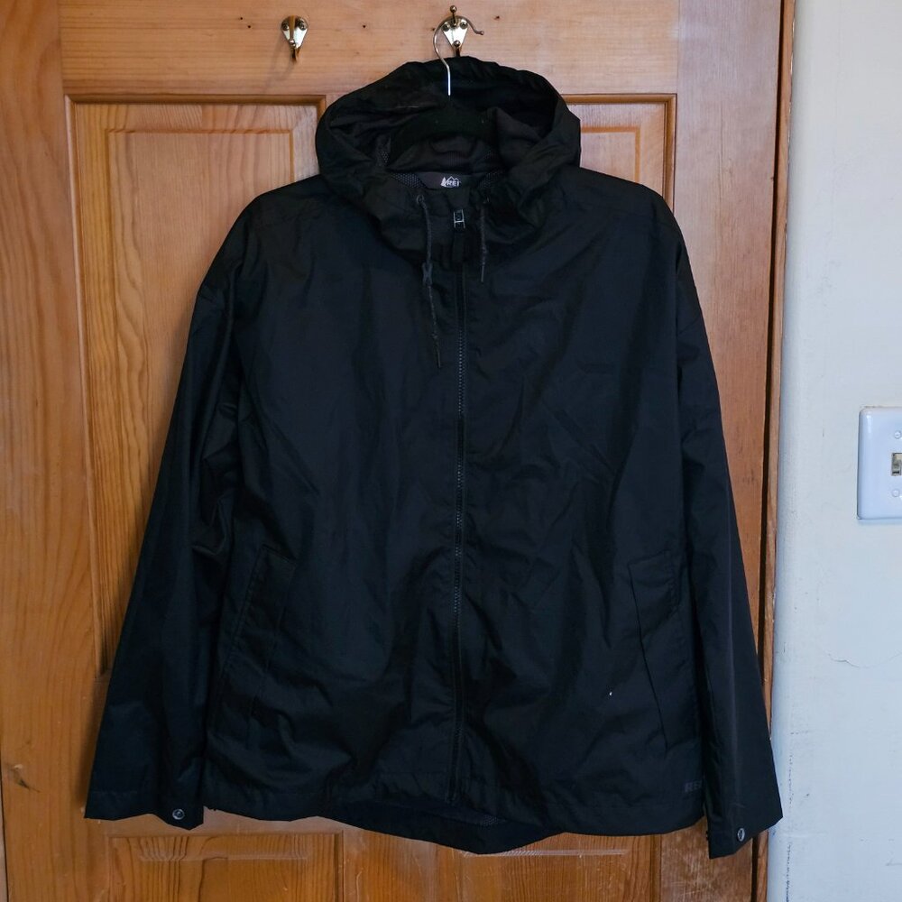 REI Black Rain Jacket Medium